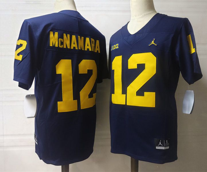 Men Michigan Wolverines #12 Mcnamara Blue 2024 Vapor NCAA Jersey->ncaa teams->NCAA Jersey